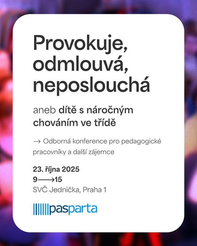 Konference je určena pedagogům (zejména) základních škol, kteří se ve své praxi setkávají s dětmi s náročným chováním. 🎓...